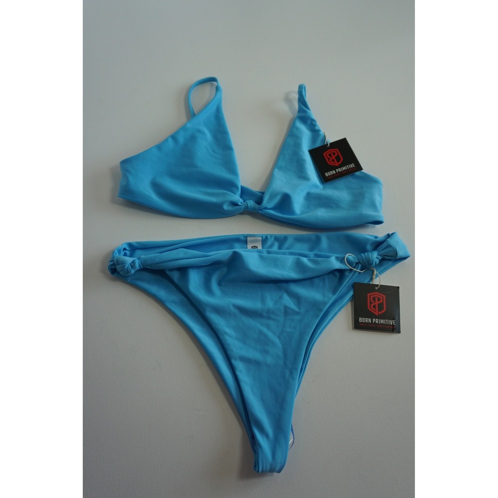 Born Primitive Solstice Bikini Set Aquarius Blue Two Piece Swimsuit XL NWT